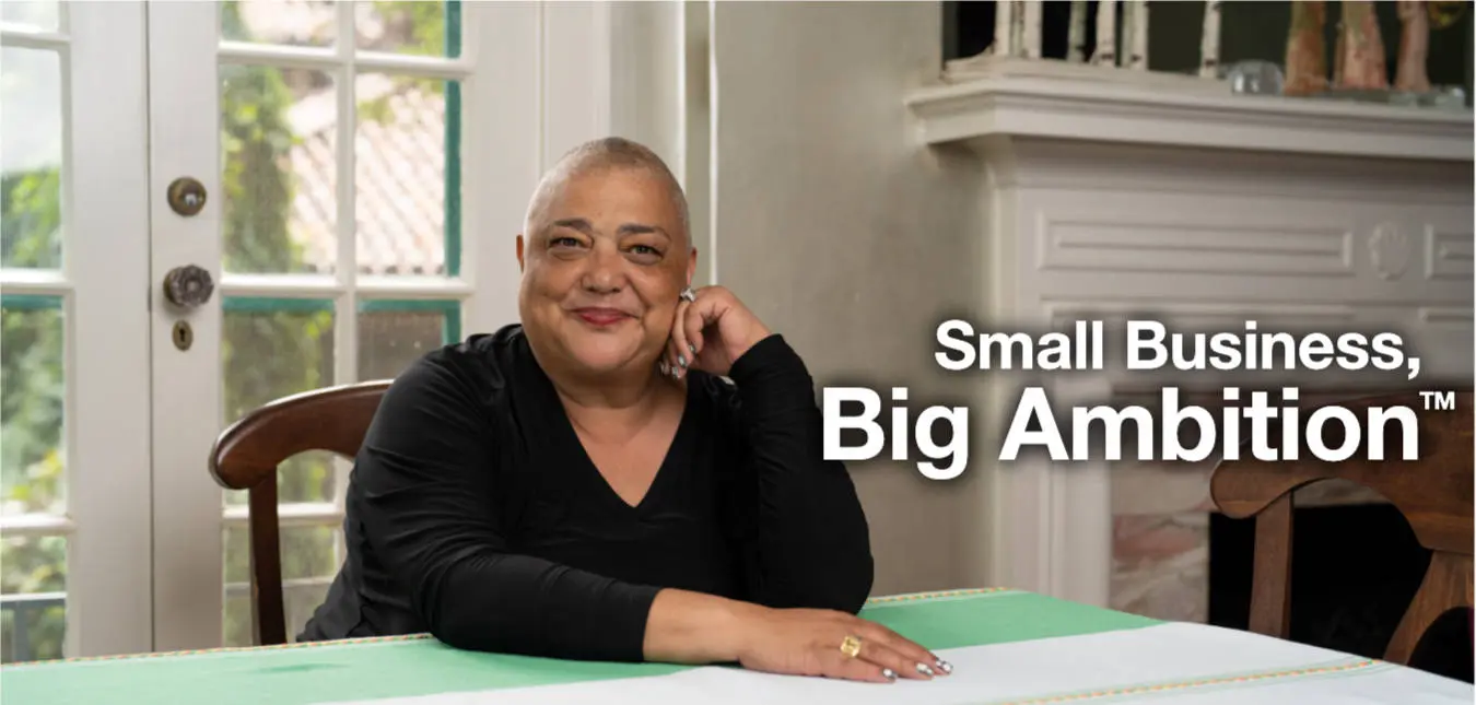 Woman in her living room