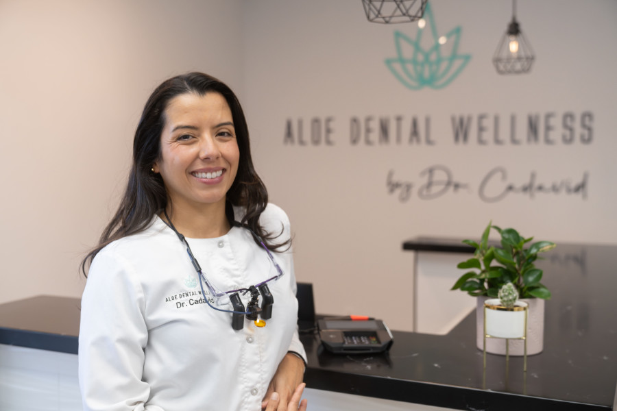 Woman at a dental practice